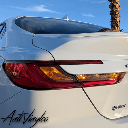 2025+ Toyota Camry rear view showcasing Reverse/Turn Signal Tint Set, enhancing stylish appearance while maintaining light visibility.