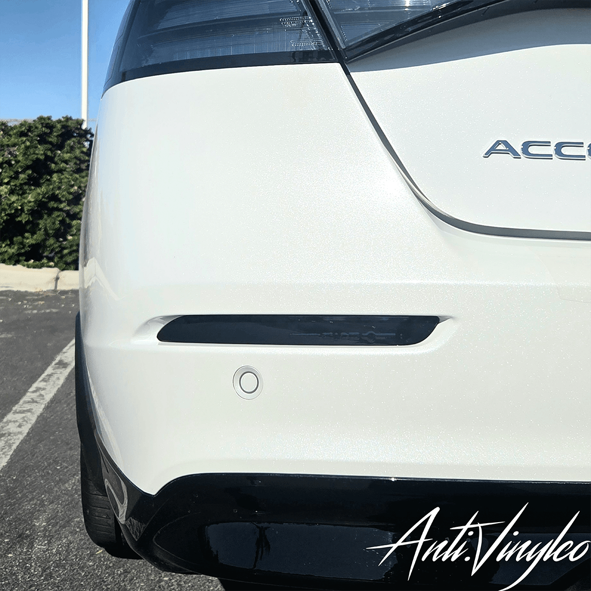 Rear view of a 2023 Honda Accord showcasing the sleek rear reflector delete installation.
