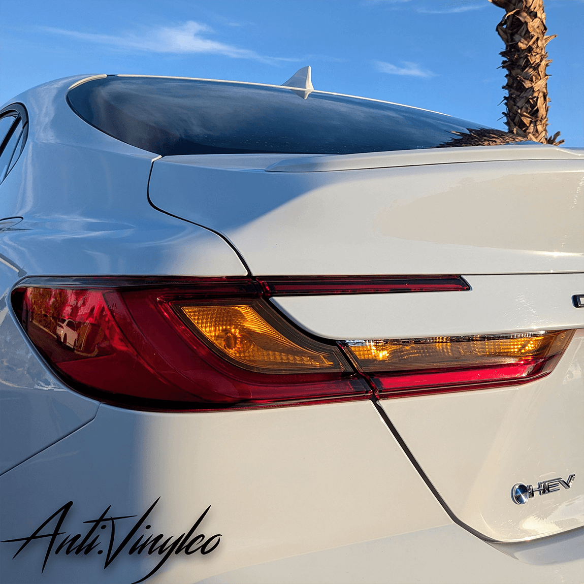 2025+ Toyota Camry rear view showcasing Reverse/Turn Signal Tint Set, enhancing stylish appearance while maintaining light visibility.