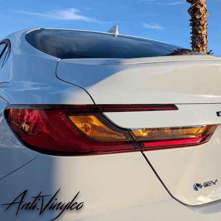 2025+ Toyota Camry rear view showcasing Reverse/Turn Signal Tint Set, enhancing stylish appearance while maintaining light visibility.